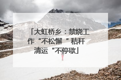 大虹桥乡：禁烧工作“不松懈“ 秸秆清运“不停歇