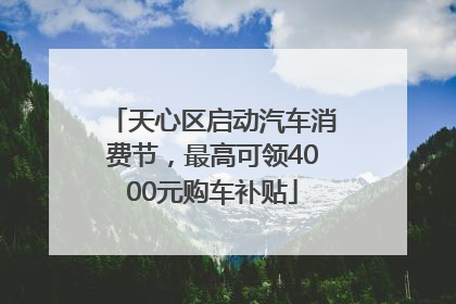 天心区启动汽车消费节，最高可领4000元购车补贴