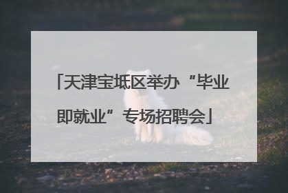天津宝坻区举办“毕业即就业”专场招聘会