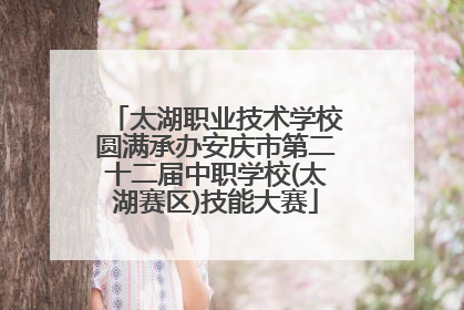 太湖职业技术学校圆满承办安庆市第二十二届中职学校(太湖赛区)技能大赛