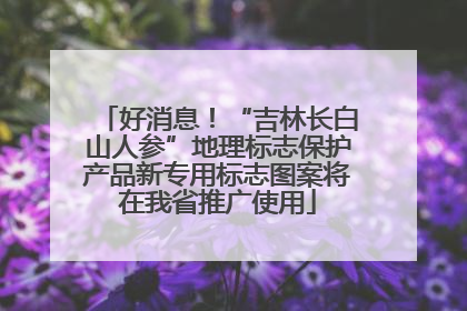 好消息！“吉林长白山人参”地理标志保护产品新专用标志图案将在我省推广使用