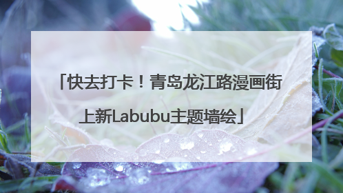 快去打卡！青岛龙江路漫画街上新Labubu主题墙绘