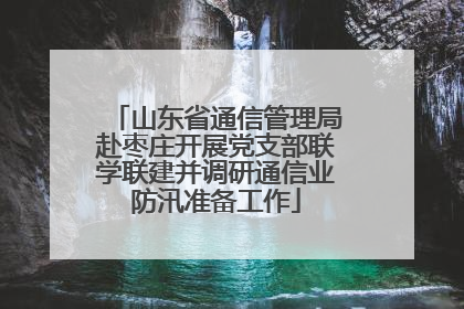山东省通信管理局赴枣庄开展党支部联学联建并调研通信业防汛准备工作