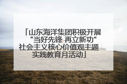 山东海洋集团积极开展“当好先锋 再立新功”社会主义核心价值观主题实践教育月活动
