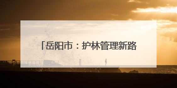 岳阳市：护林管理新路径全力守护青山绿水