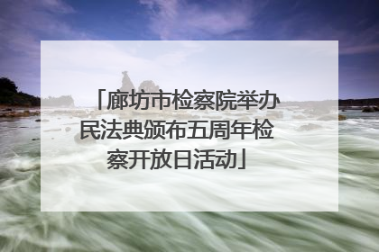 廊坊市检察院举办民法典颁布五周年检察开放日活动
