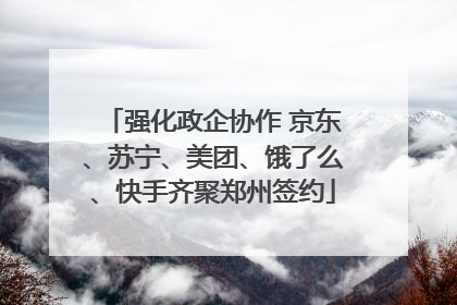 强化政企协作 京东、苏宁、美团、饿了么、快手齐聚郑州签约