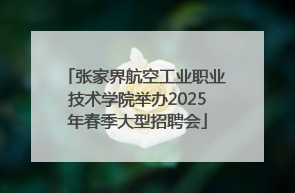 张家界航空工业职业技术学院举办2025年春季大型招聘会
