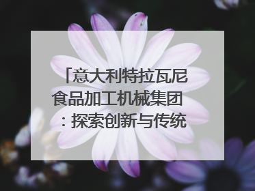 意大利特拉瓦尼食品加工机械集团：探索创新与传统结合的可能性｜西望四川