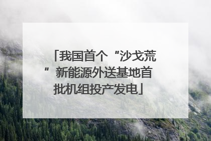 我国首个“沙戈荒”新能源外送基地首批机组投产发电