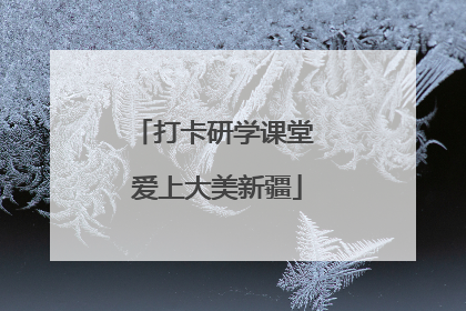 打卡研学课堂 爱上大美新疆