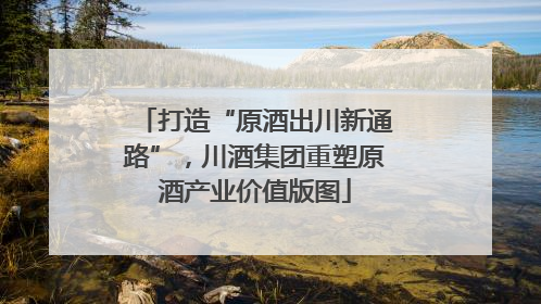 打造“原酒出川新通路”，川酒集团重塑原酒产业价值版图