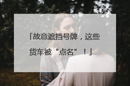 故意遮挡号牌，这些货车被“点名”！