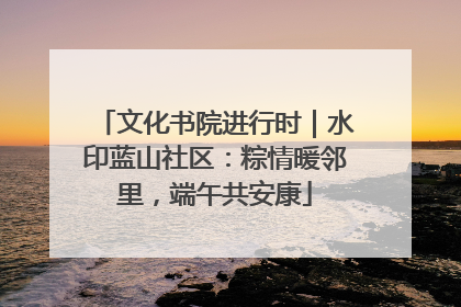 文化书院进行时｜水印蓝山社区：粽情暖邻里，端午共安康