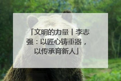 文明的力量丨李志强：以匠心铸重器，以传承育新人