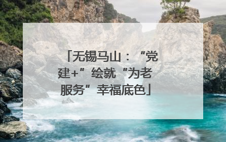 无锡马山：“党建+”绘就“为老服务”幸福底色