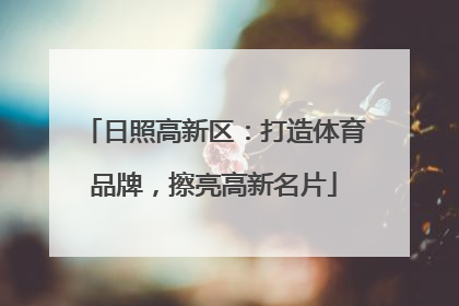 日照高新区：打造体育品牌，擦亮高新名片