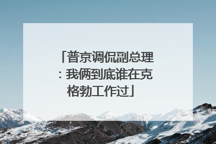 普京调侃副总理：我俩到底谁在克格勃工作过