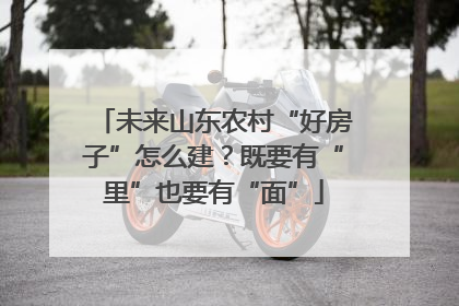 未来山东农村“好房子”怎么建？既要有“里”也要有“面”