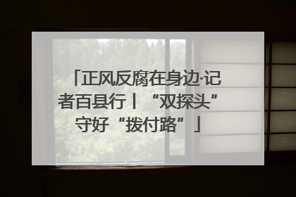 正风反腐在身边·记者百县行丨“双探头”守好“拨付路”