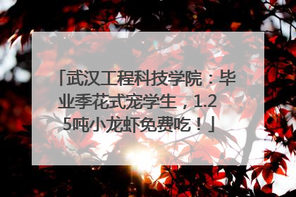 武汉工程科技学院：毕业季花式宠学生，1.25吨小龙虾免费吃！