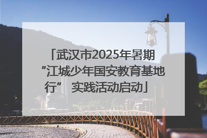 武汉市2025年暑期“江城少年国安教育基地行” 实践活动启动
