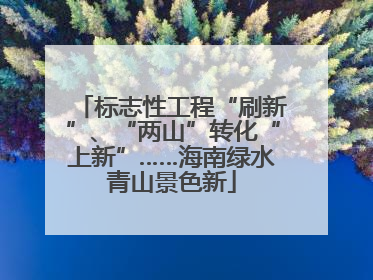 标志性工程“刷新”、“两山”转化“上新”……海南绿水青山景色新