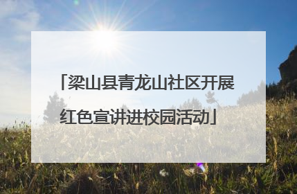 梁山县青龙山社区开展红色宣讲进校园活动