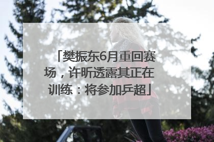 樊振东6月重回赛场，许昕透露其正在训练：将参加乒超