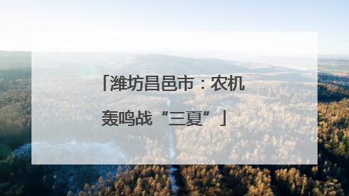 潍坊昌邑市：农机轰鸣战“三夏”