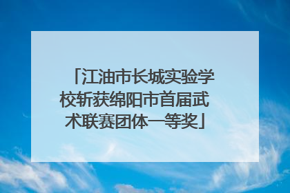 江油市长城实验学校斩获绵阳市首届武术联赛团体一等奖