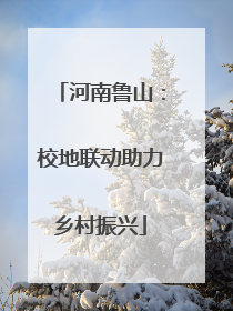 河南鲁山：校地联动助力乡村振兴