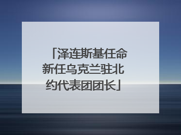 泽连斯基任命新任乌克兰驻北约代表团团长