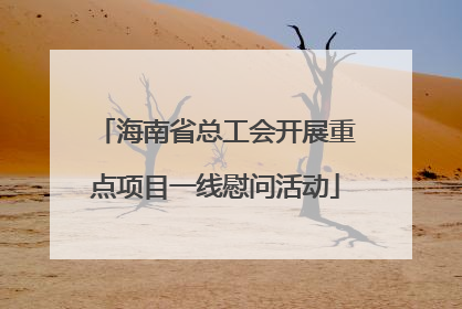 海南省总工会开展重点项目一线慰问活动