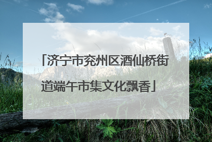 济宁市兖州区酒仙桥街道端午市集文化飘香