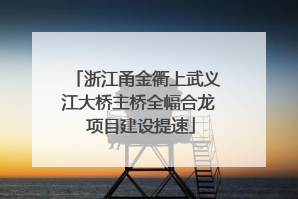浙江甬金衢上武义江大桥主桥全幅合龙 项目建设提速