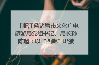 浙江省诸暨市文化广电旅游局党组书记、局长孙陈超：以“西施”IP激活全域旅游 打造县域文旅融合新标杆｜第七届全国县域旅游研究成果发布系列活动