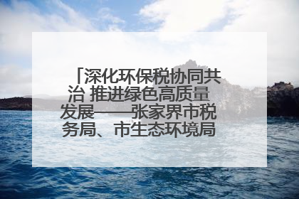 深化环保税协同共治 推进绿色高质量发展——张家界市税务局、市生态环境局签署合作备忘录