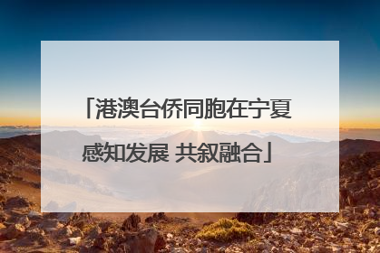 港澳台侨同胞在宁夏感知发展 共叙融合