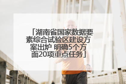 湖南省国家数据要素综合试验区建设方案出炉 明确5个方面20项重点任务