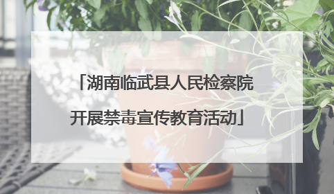 湖南临武县人民检察院开展禁毒宣传教育活动