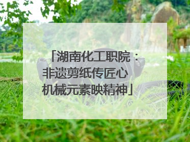 湖南化工职院：非遗剪纸传匠心 机械元素映精神