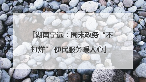 湖南宁远：周末政务“不打烊” 便民服务暖人心