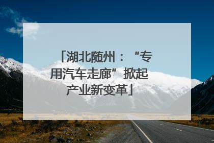 湖北随州：“专用汽车走廊”掀起产业新变革