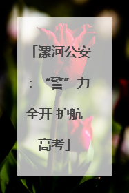 漯河公安：“警”力全开 护航高考