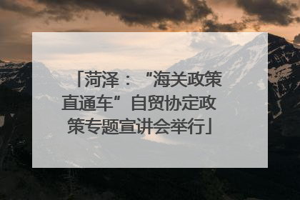 菏泽：“海关政策直通车”自贸协定政策专题宣讲会举行