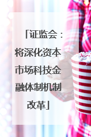 证监会：将深化资本市场科技金融体制机制改革