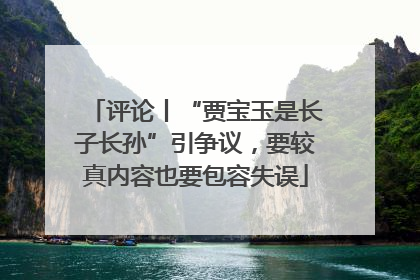 评论丨“贾宝玉是长子长孙”引争议，要较真内容也要包容失误