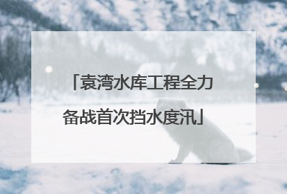 袁湾水库工程全力备战首次挡水度汛