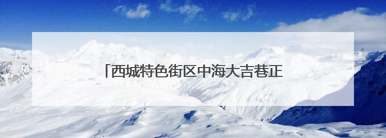 西城特色街区中海大吉巷正式开业，打卡市民真不少